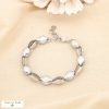 Bracelet acier inoxydable maille design intemporelle 0225510 argenté