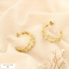 Boucles d’oreilles demi-créoles acier inoxydable 0325508 doré