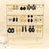 Ensemble 15 boucles d'oreilles acier nuance noir 0325581 noir