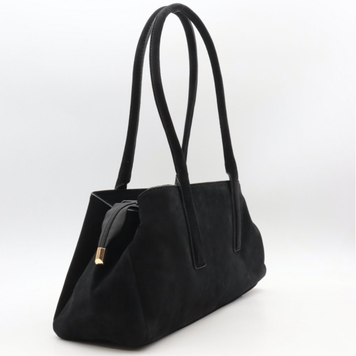 Sac à main long Flora&Co simili-cuir effet daim 0925525 noir