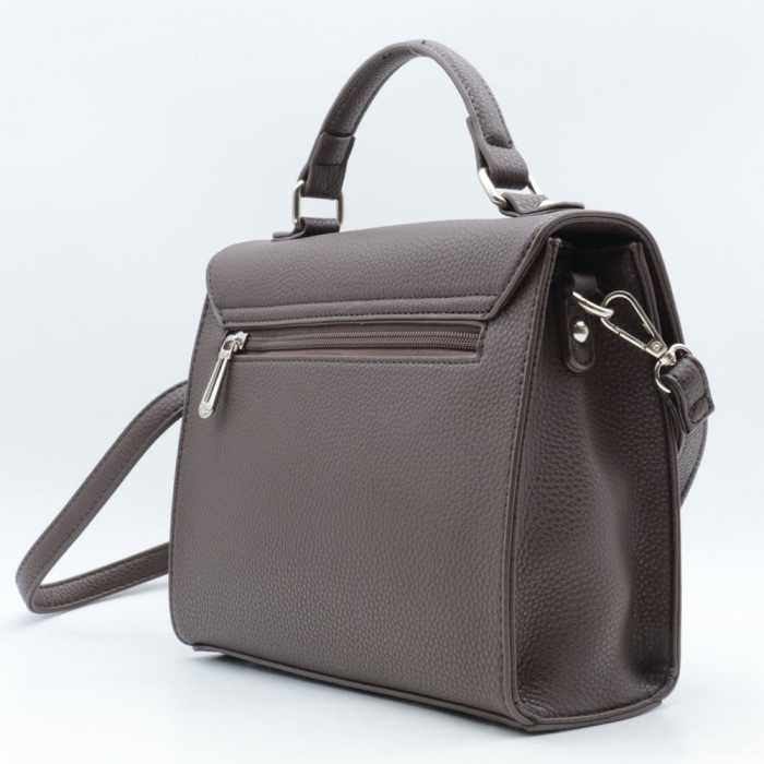 Sac à main Flora&Co façon cartable simili-cuir rigide 0924011 rouge bordeaux
