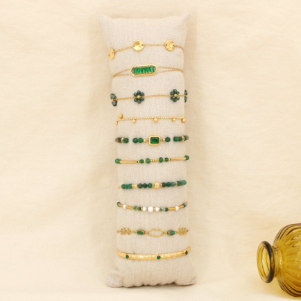 Ensemble 10 bracelets acier inoxydable nuance vert 0225604 vert