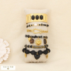 Ensemble 6 bracelets acier bohème nuance noir 0225605 noir