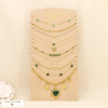 Ensemble 10 colliers acier inoxydable nuance vert 0125617 vert
