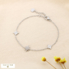 Bracelet acier inoxydable strass étoiles 0225571 argenté