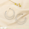 Boucles d’oreilles demi-créoles acier inoxydable 0325589 argenté