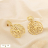 Boucles d’oreilles acier inoxydable ajouré 0325592 doré