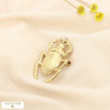 Broche épingle acier inoxydable strass scarabée 0525515 doré