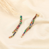 Boucles d’oreilles longues acier inoxydable cristal 0325627 multi