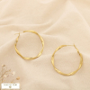 Boucles d’oreilles créoles acier inoxydable torsadé 0325595 doré