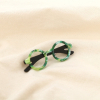 Broche lunettes résine effet écaille épingle métal 0525512 vert