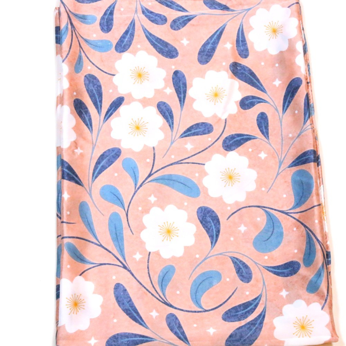 Étole Satin Polyester Imprimé Floral 0726022 rose nude