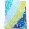Foulard imprimé style tie & dye viscose coton 0726019 bleu