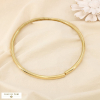 Collier acier inox cerceau choker ras du cou tube 0126018 doré