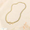 Collier maille serpent anneau marin acier inox. 0126123 doré