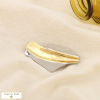 Broche à épingle graphique bicolore acier inoxydable 0526001 doré/argenté