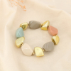 Bracelet élastique cubes asymétriques résine acétate 0226061 multi