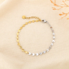 Bracelet acier bicolore minimaliste rondelles fines 0226028 doré/argenté