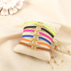 Ensemble 6 bracelets acier polyester ajustable 0226113 multi