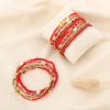 Ensemble 12 bracelets élastique cristal nuance rouge 0226116 rouge