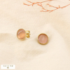 Boucles d’oreilles puces acier cabochon verre 0326069 rose