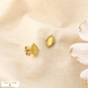 Boucles d’oreilles puces ovale acier inox verre 0326075 jaune