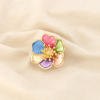 Broche aimantée fleur stylisée métal émaillé 0526042 multi