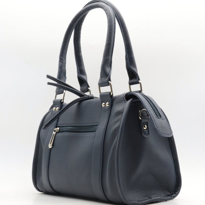 Sac à main Flora&Co simili-cuir grainé 0926010 bleu foncé