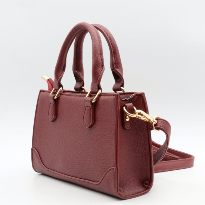 Mini sac à main Flora&Co simili-cuir grainé 0926012 rouge bordeaux