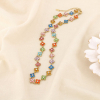 Collier acier inoxydable strass motif trèfle 0126148 multi