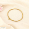 Bracelet élastique bille minimaliste acier inox 0226150 doré