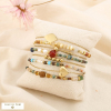 Ensemble 8 Bracelets Réglables Acier Inoxydable Nacre Perles d’Eau Pierres Naturelles 0226152 multi