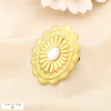 Broche rosace néo-vintage chic acier inoxydable 0526006 doré