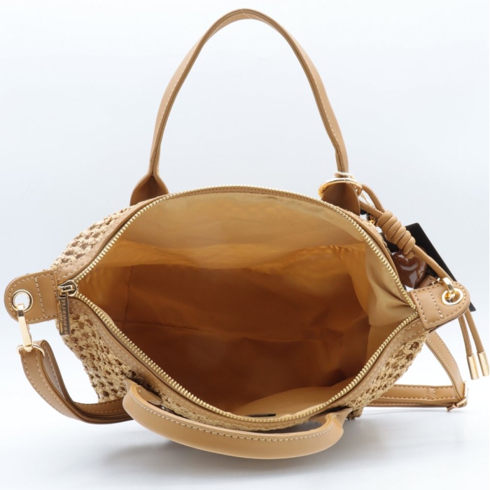 Sac à main Flora&Co paille papier simili-cuir 0926022 naturel/beige