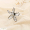 Bague fleur stylisée cinq pétales acier inoxydable 0426005 argenté