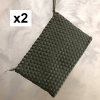 2 pochettes tressées nylon synthétique poignée 0926031 vert kaki