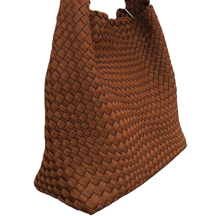 Sac porté épaule tressé nylon synthétique 0926032 marron foncé