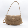 Sac porté épaule Flora&Co bohème chic façon daim clous 0926033 taupe