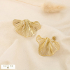 Boucles d’oreilles acier inoxydable ajouré ginkgo 0326086 doré