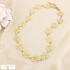 Collier fleur marguerite acier inoxydable 0126105 doré