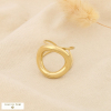 Bague ouverte ronde acier inox ajouré contemporain 0426042 doré
