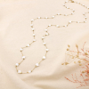 Collier sautoir étoiles acier inoxydable nacre 0126101 blanc