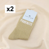 2 paires chaussettes à paillettes message PARFAITE 0626024 vert kaki