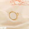 Bague ouverte acier inoxydable nacre organique 0426010 blanc