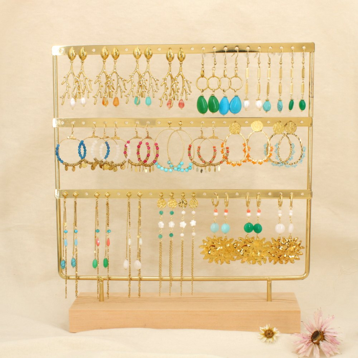 Ensemble 24 boucles d'oreilles acier multicolore 0326162 multi