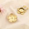 2 Cache-boutons acier inoxydable fleur stylisée 0626037 doré