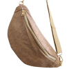 Sac banane façon velours côtelé poche arrière extérieure zippée 0923023 taupe