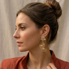 Boucles d’oreilles acier inoxydable ajouré ginkgo 0326084
