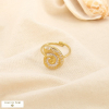 Bague acier inoxydable émail escargot de mer 0426017 blanc