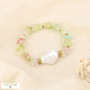 Bracelet élastique acier pierre perle acrylique 0226001 multi